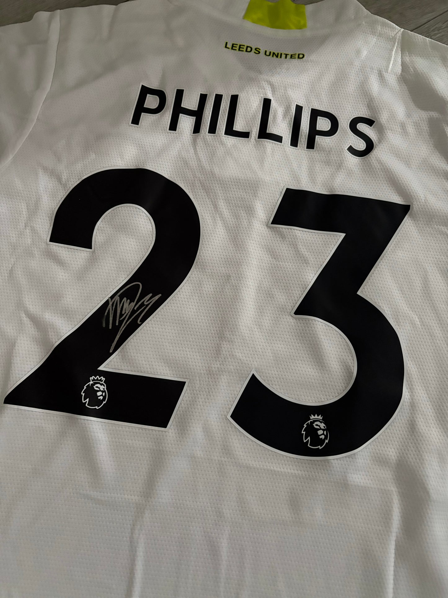 Kalvin Phillips - Leeds United signed replica shirt - Leeds memorabilia, gift, shirt (UNFRAMED)