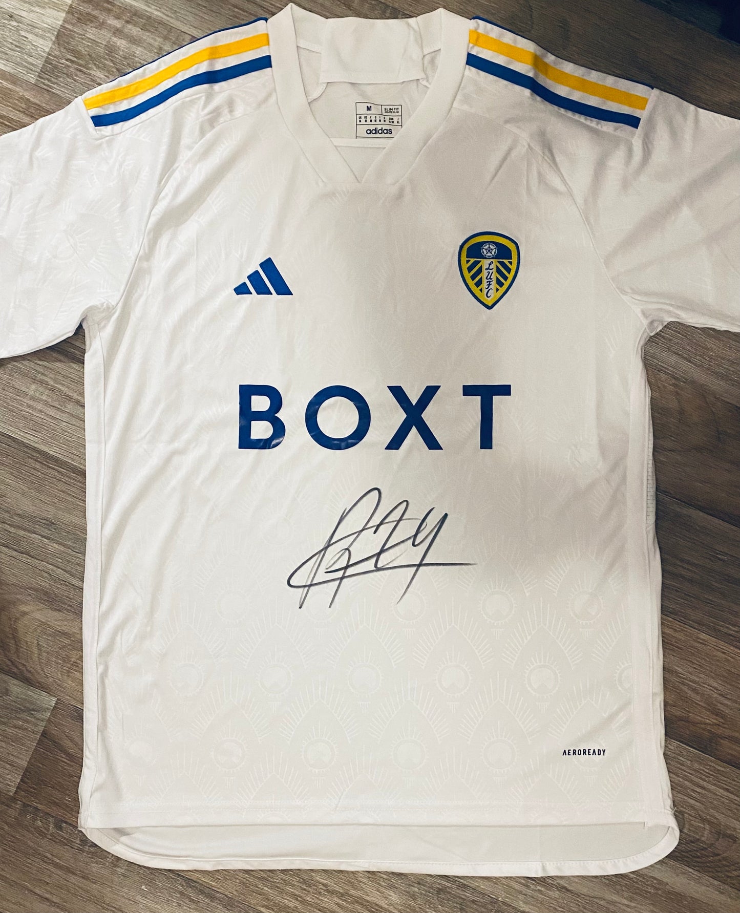 Georginio Rutter - Leeds United signed replica shirt - Leeds memorabilia, gift, (UNFRAMED)