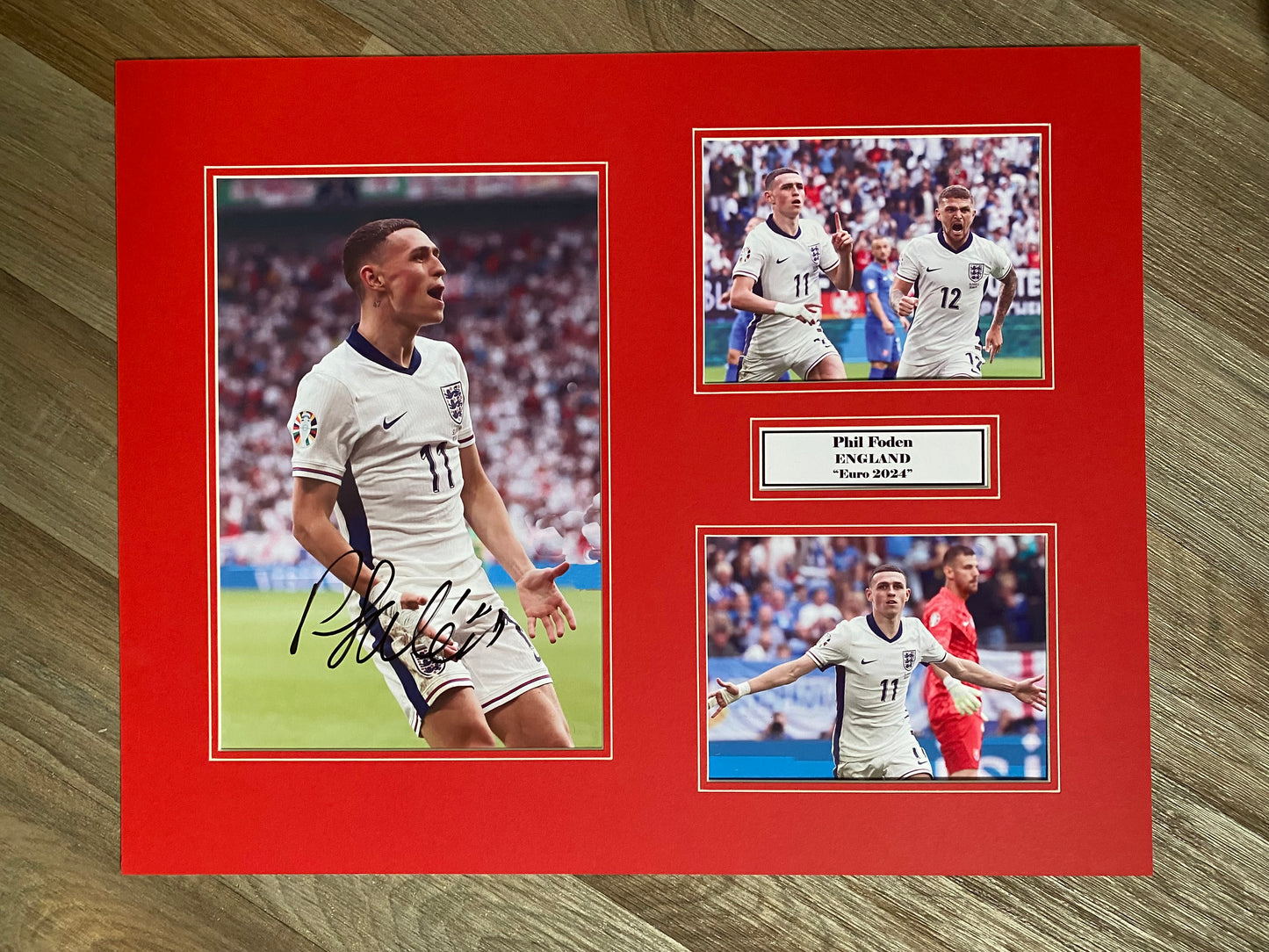 Phil Foden - England- 20x16in signed photo montage - England memorabilia, gift, display