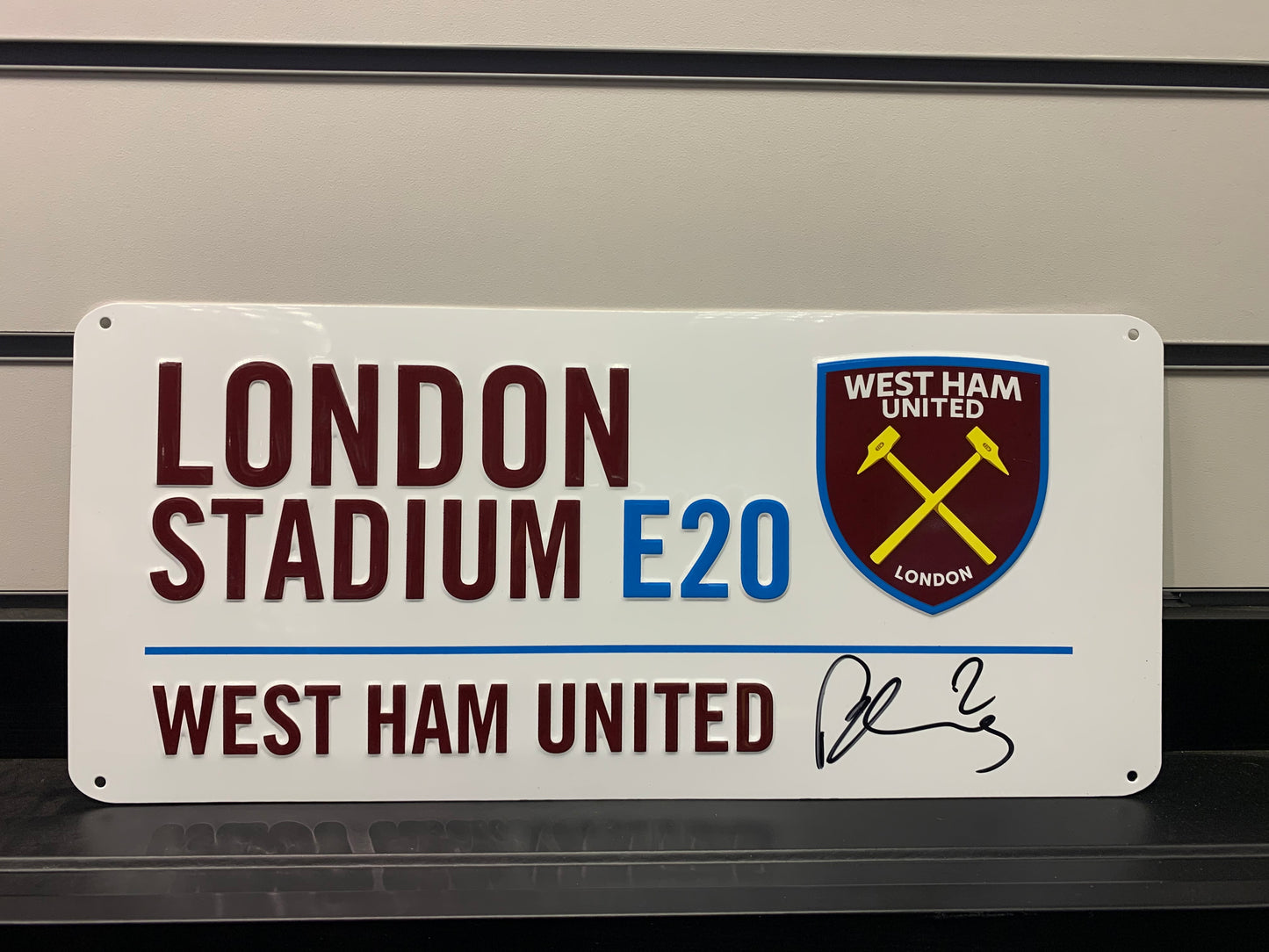 Ben Johnson - West Ham United FC - signed metal street sign - WHUFC memorabilia, gift