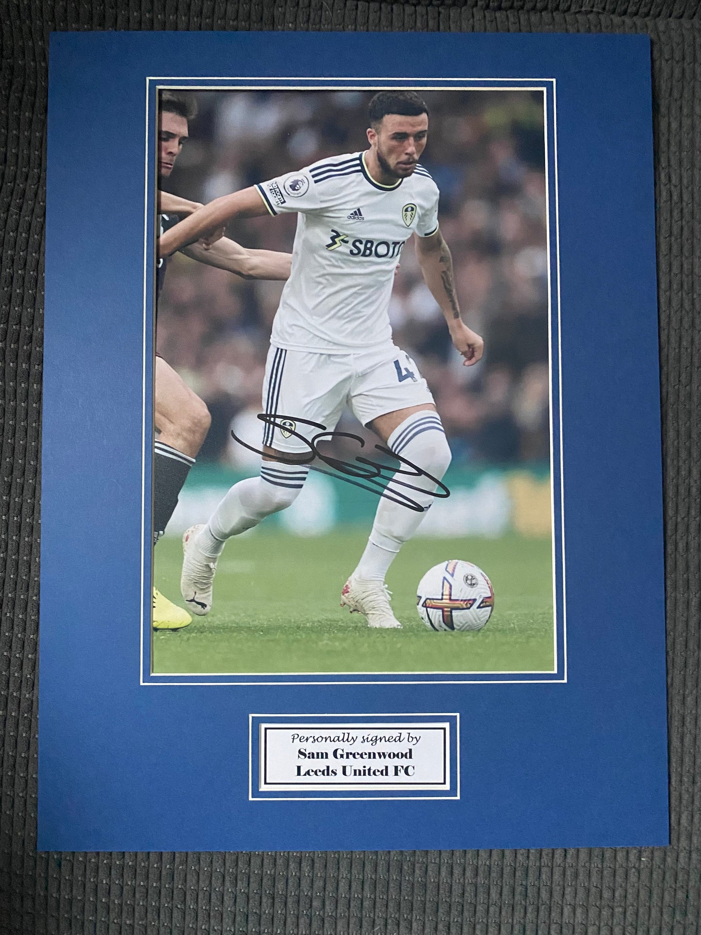 Sam Greenwood - Leeds United AFC - 16x12in signed photo montage - Leeds United memorabilia, gift, display