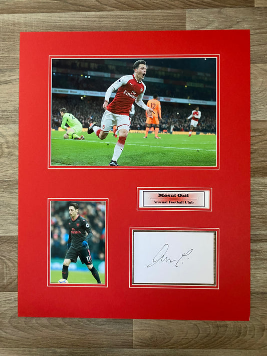 Mesut Ozil - Arsenal  - 20x16in signed photo montage -  memorabilia, gift, display (UNFRAMED)