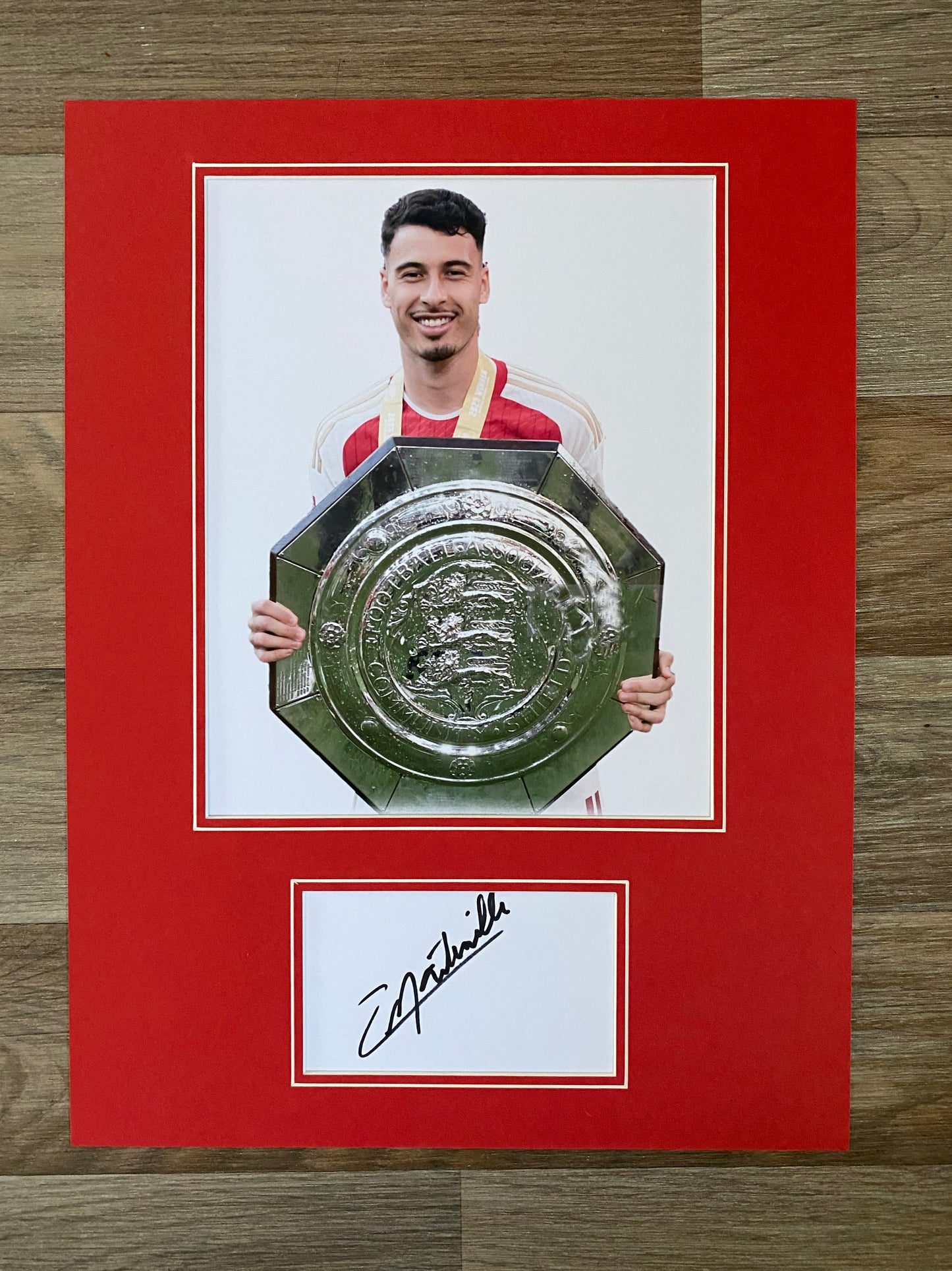 Gabriel Martinelli - Arsenal  - 16x12in signed photo mount-  memorabilia, gift, display (UNFRAMED)