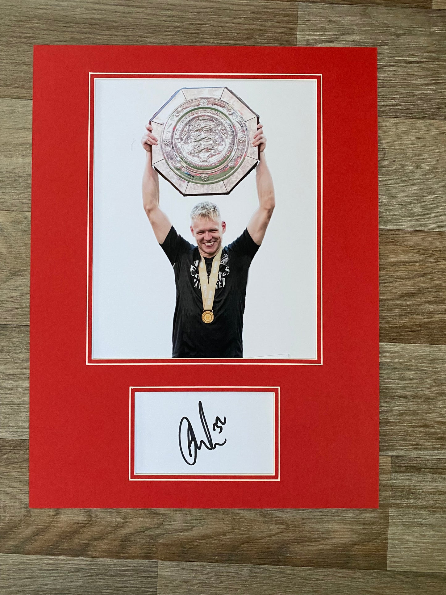 Aaron Ramsdale - Arsenal  - 16x12in signed photo mount-  memorabilia, gift, display (UNFRAMED)