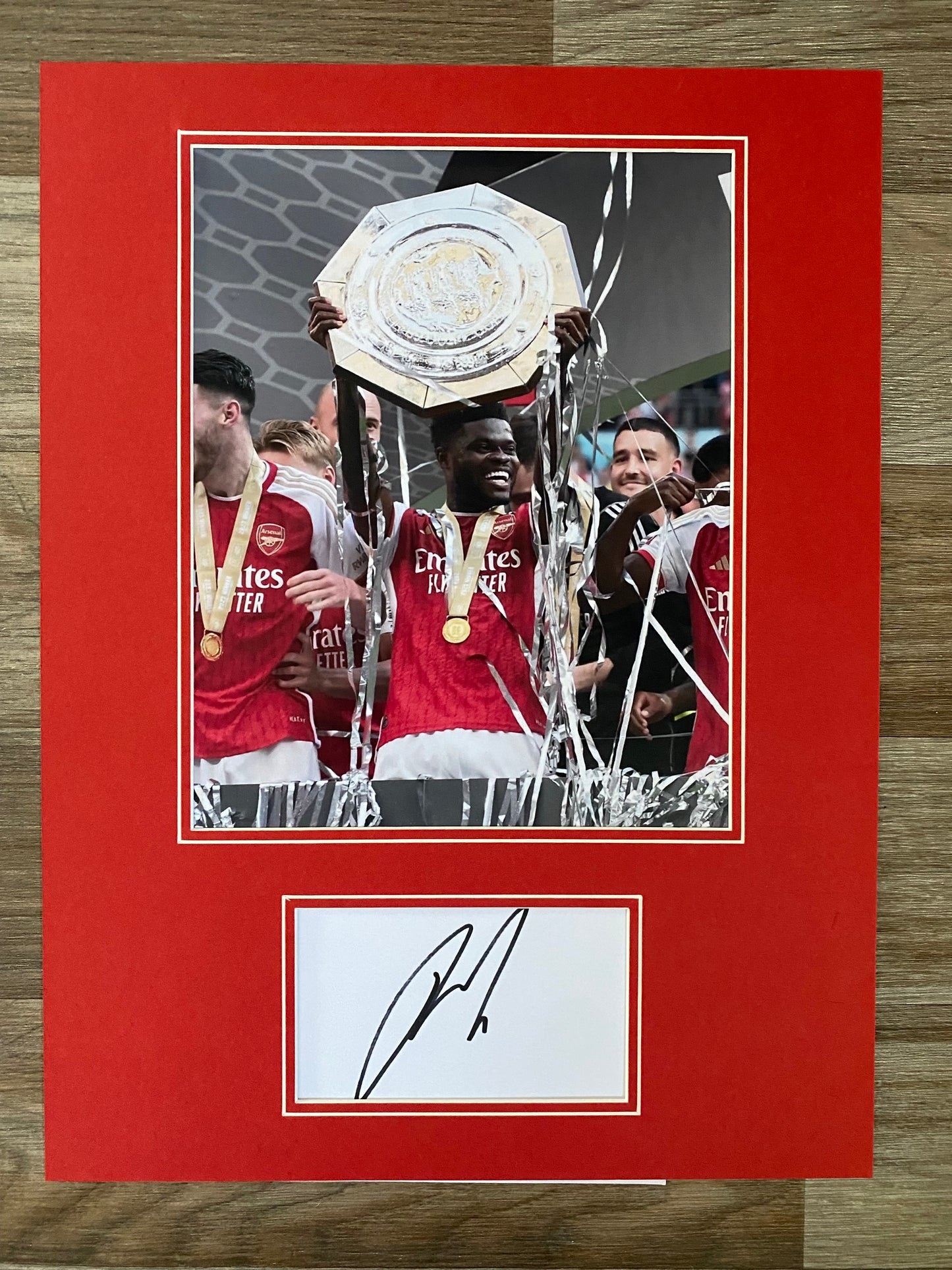 Thomas Partey - Arsenal  - 16x12in signed photo mount-  memorabilia, gift, display (UNFRAMED)