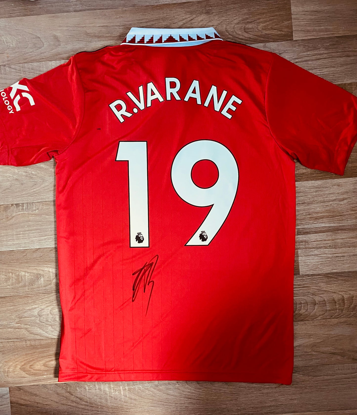 Rafael Varane - Manchester United hand-signed replica shirt - MUFC memorabilia, football shirt (UNFRAMED)