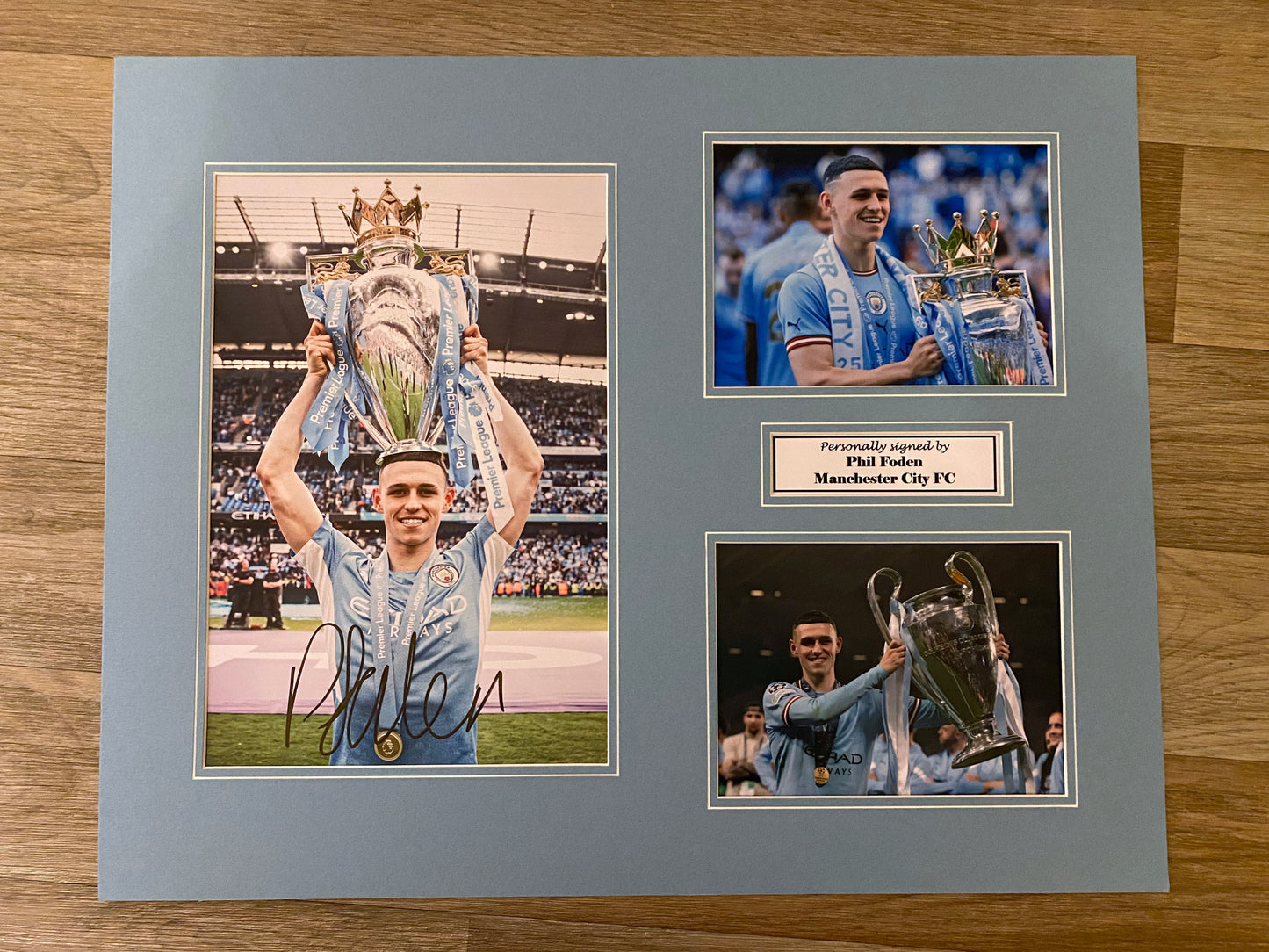 Phil Foden - Manchester City  - 20x16in signed photo montage - City memorabilia, gift, display