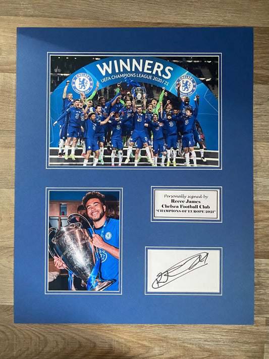 Reece James - Chelsea - 20x16in signed photo montage - Chelsea memorabilia, gift, display