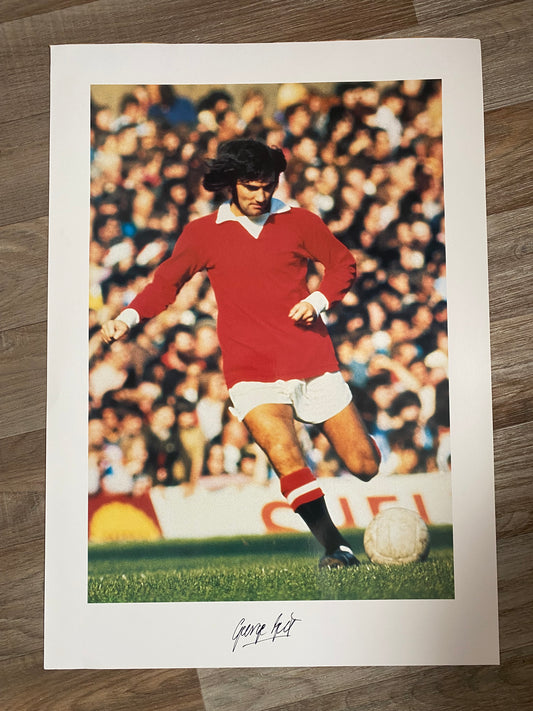 George Best - Manchester United - huge 16.5x23.5in poster - MUFC memorabilia, gift, (UNFRAMED)