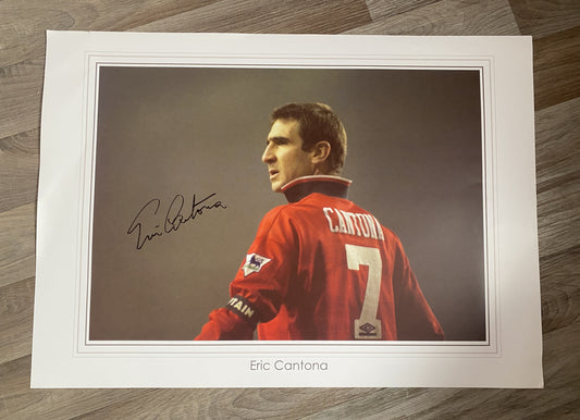 Eric Cantona - Manchester United - huge 50x34cm poster - MUFC memorabilia, gift, (UNFRAMED)