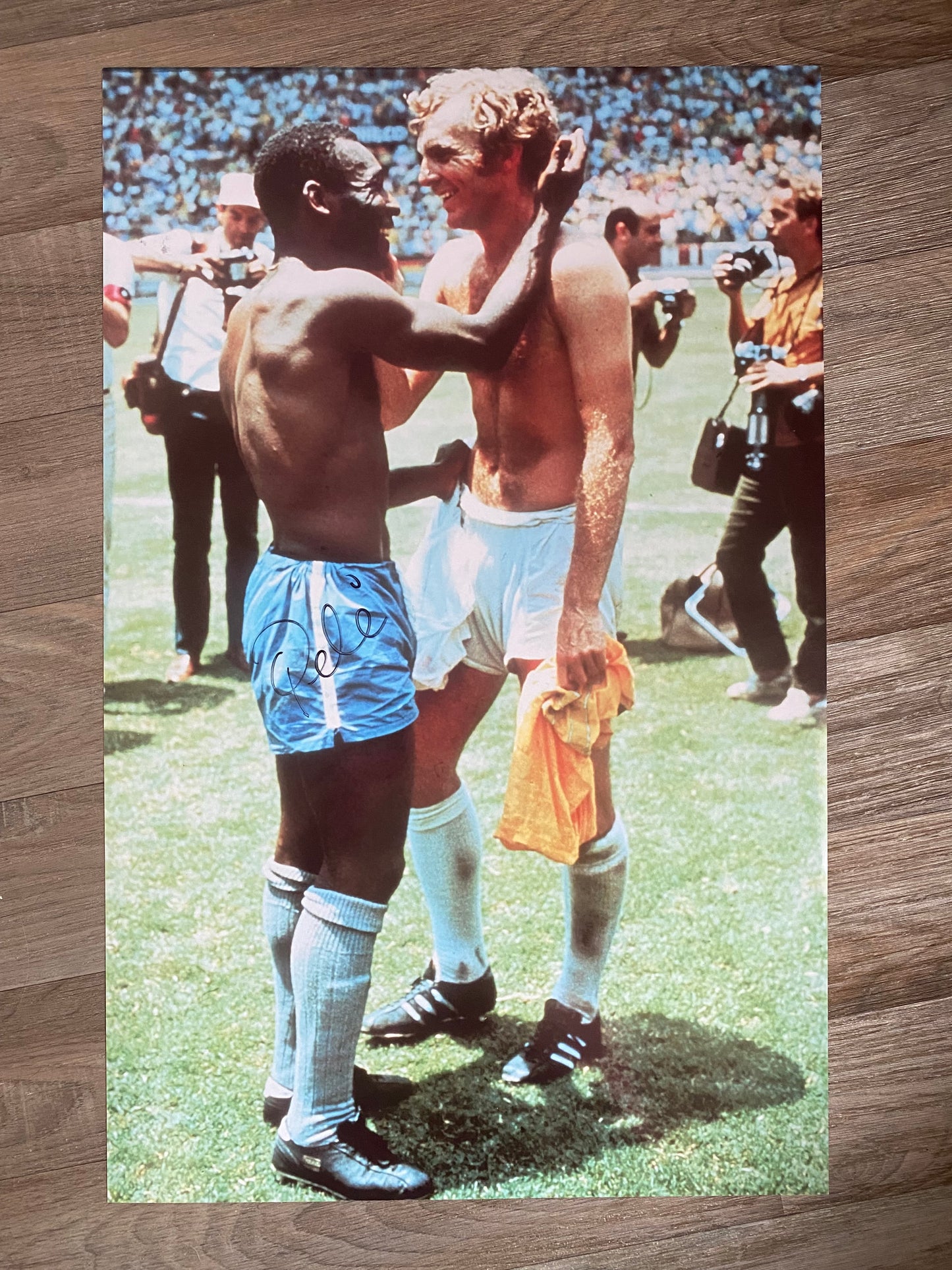 Pele Brazil 1970 world cup final - huge 24x15in poster - PELE memorabilia, gift, (UNFRAMED)