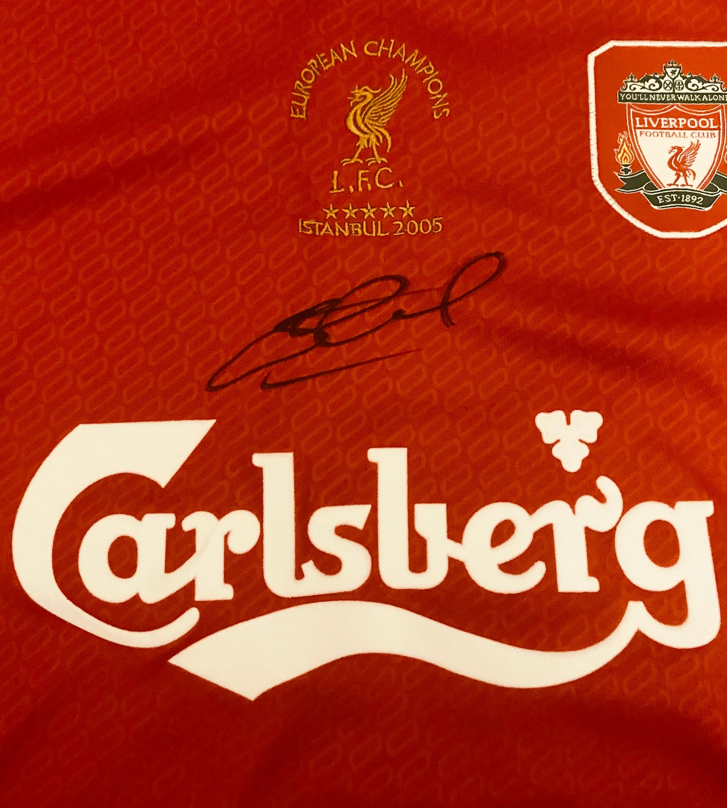 Steven Gerrard - Liverpool "ISTANBUL 2005" signed replica shirt - LFC, Liverpool memorabilia, gift, (UNFRAMED)