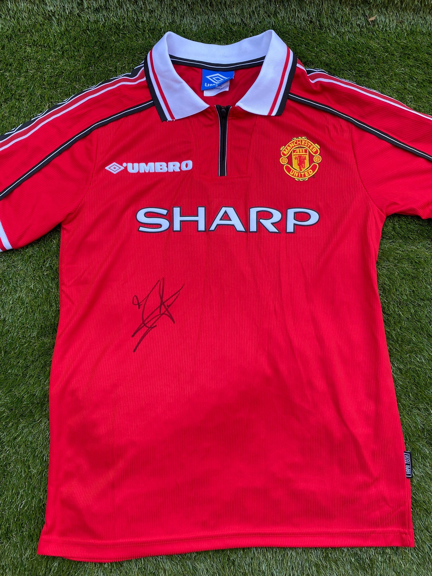 Jaap Stam - Manchester United - hand-signed replica shirt - MUFC memorabilia, football shirt (UNFRAMED)