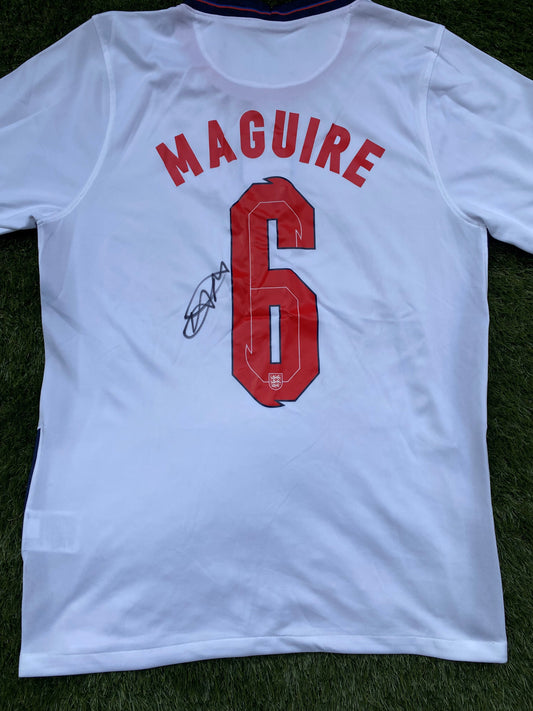 Harry Maguire - England - hand-signed replica shirt - England memorabilia, (UNFRAMED)