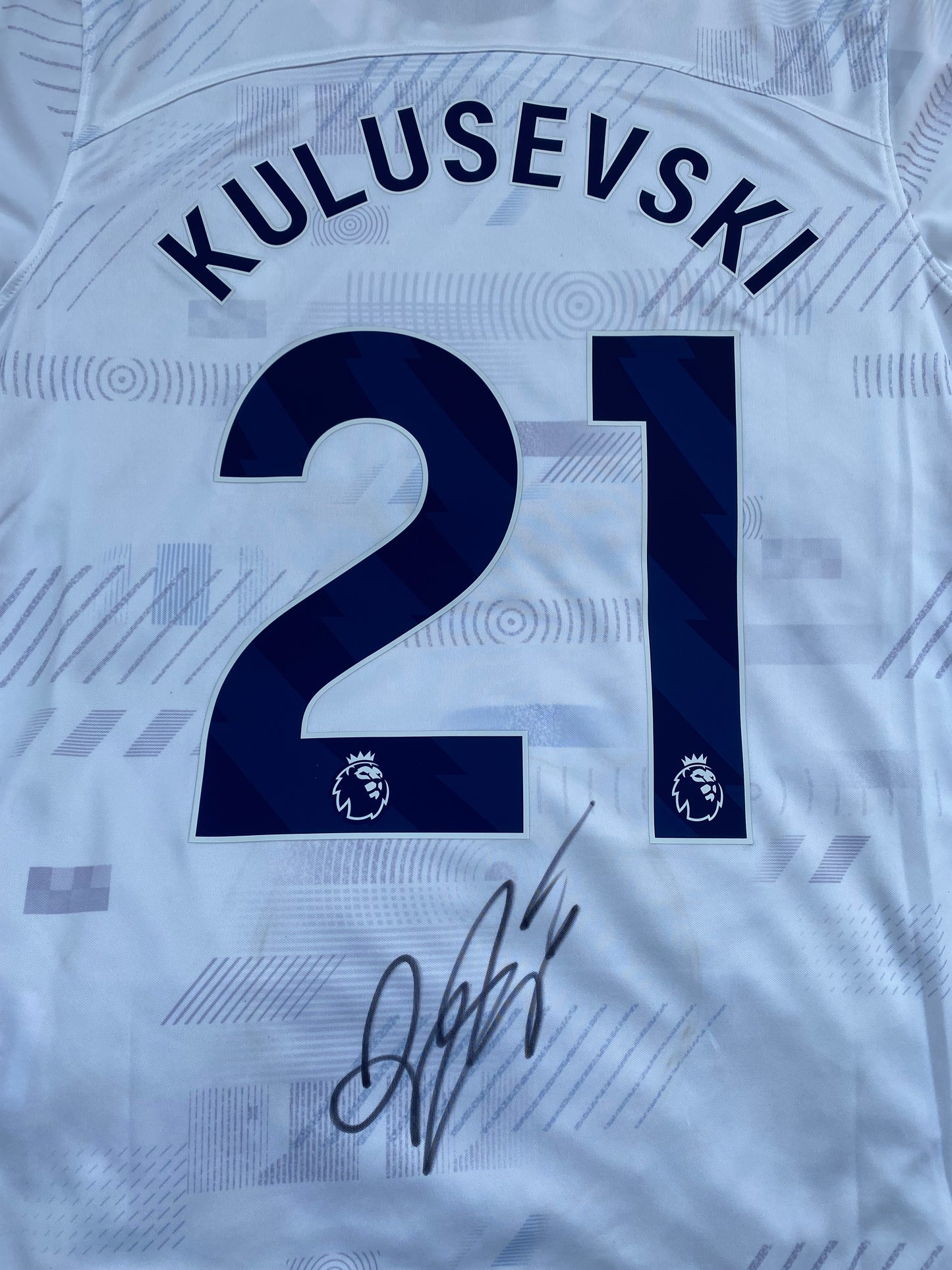 Dejan Kulusevski - Tottenham Hotspur - hand-signed replica shirt - THFC memorabilia, football shirt