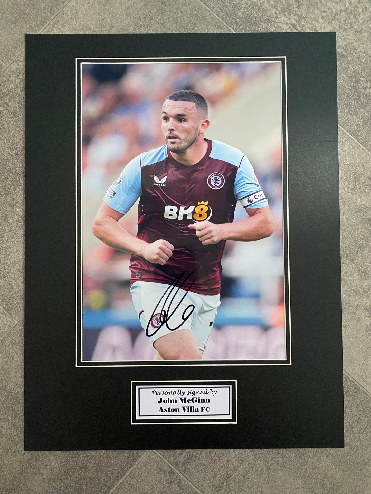 John McGinn - Aston Villa FC - 16x12in signed photo montage - Aston Villa memorabilia, gift, display