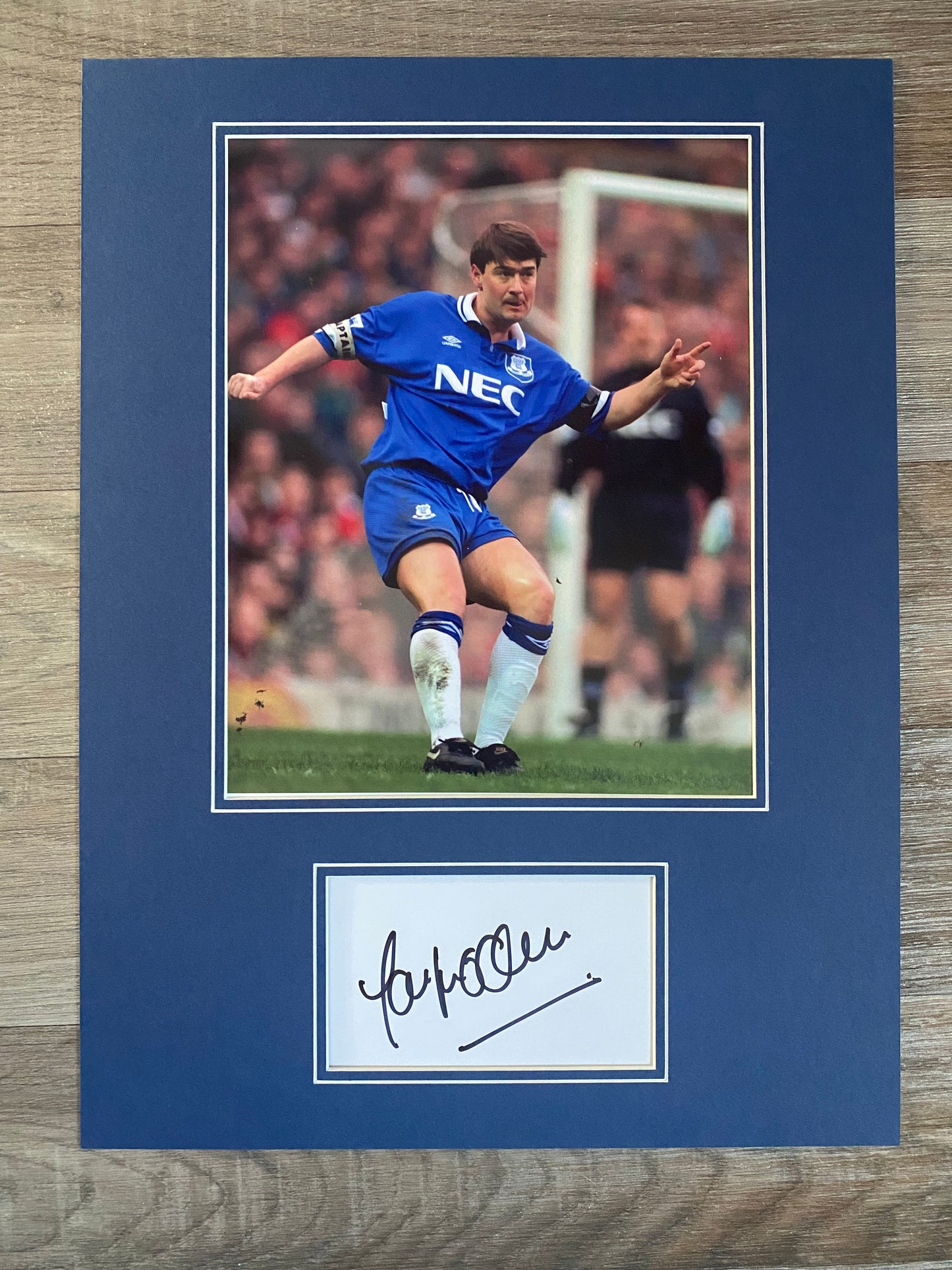 Kevin Ratcliffe Everton FC -16x12in signed photo montage - Everton memorabilia, gift, display