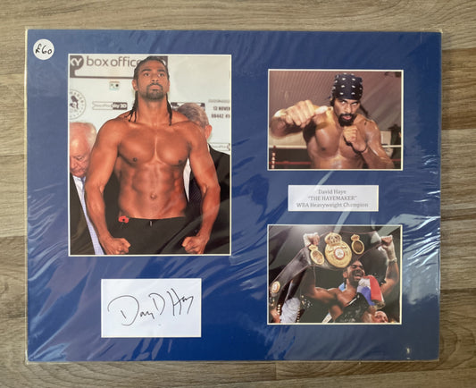 David Haye - 20x16in signed photo montage - boxing memorabilia, autograph, gift