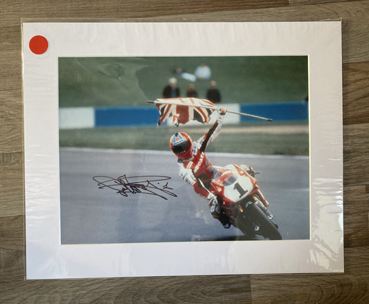 Carl Fogarty - superbike legend - 20x16in signed photo mount - superbike memorabilia, gift, display