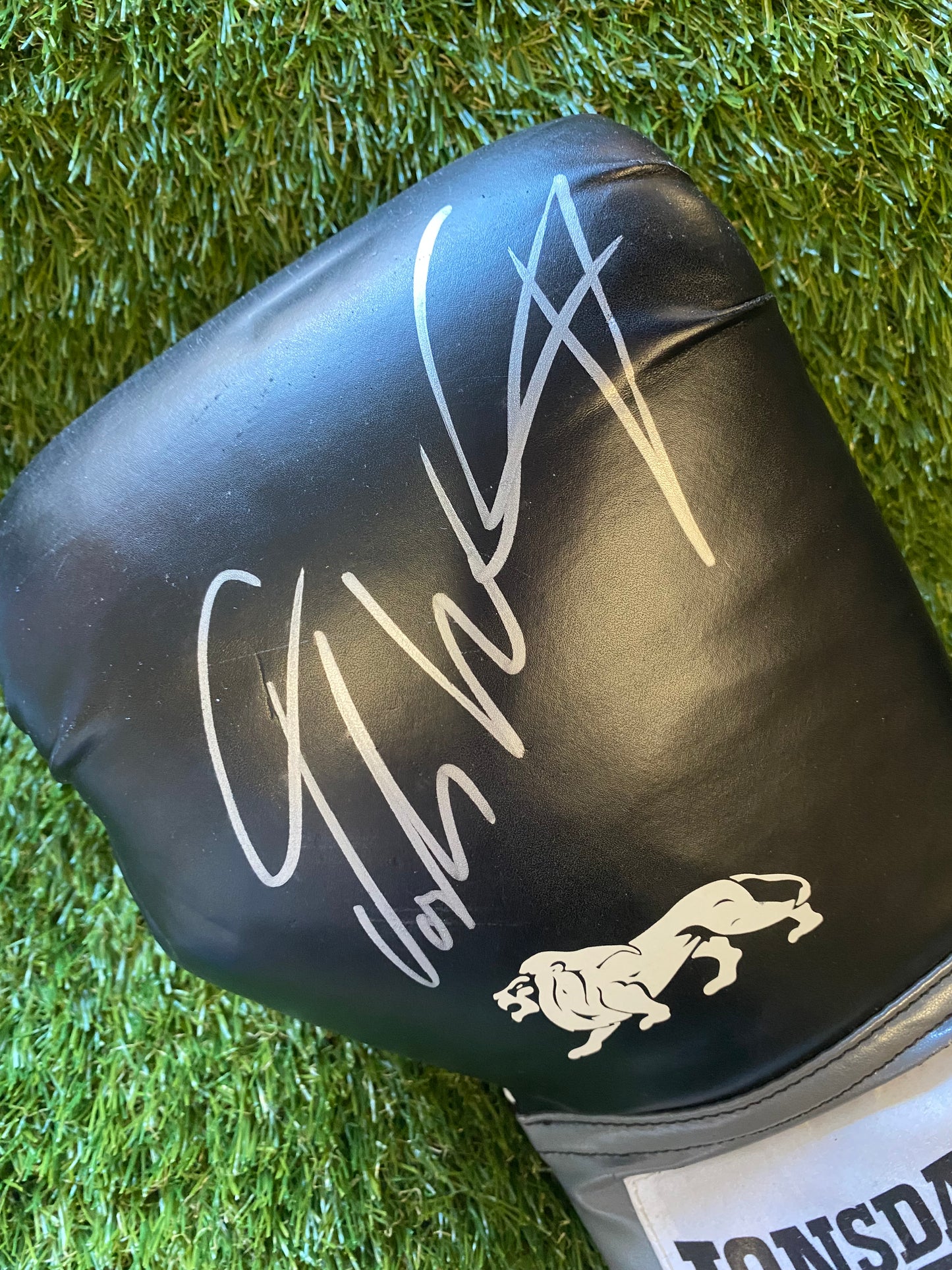 Josh Warrington -"LEEDS WARRIOR" signed boxing glove - boxing memorabilia, autograph, gift