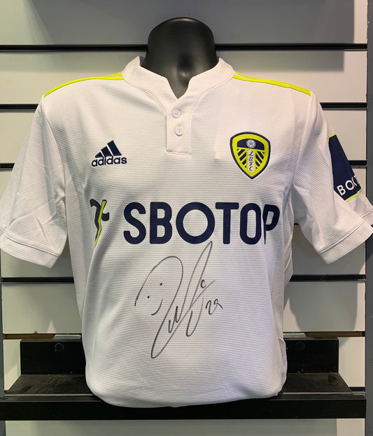 Rodrigo - Leeds United signed replica shirt - Leeds memorabilia, gift, (UNFRAMED)