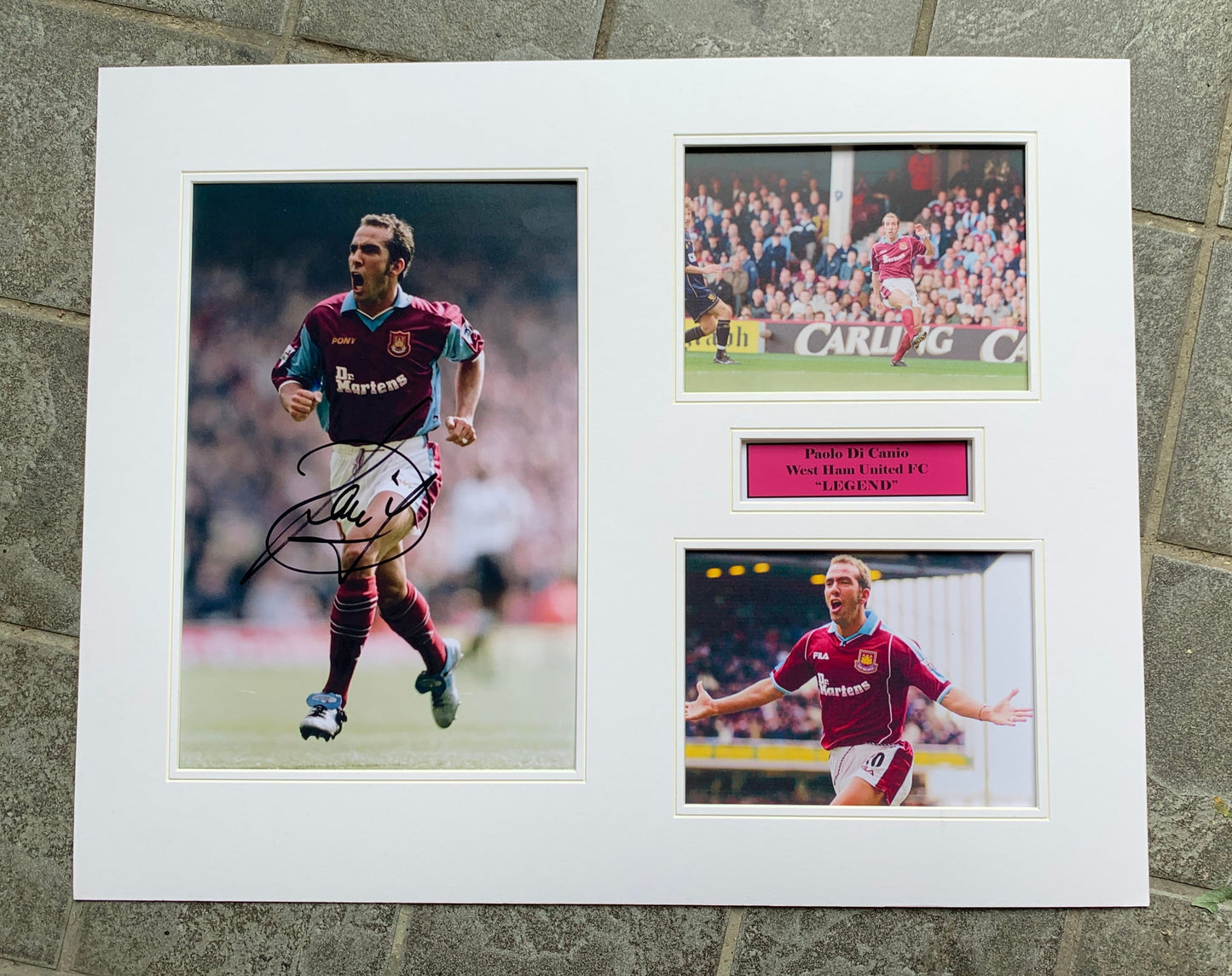 Paolo Di Canio - West Ham United FC - 20x16in signed photo mount - WHU memorabilia, gift, display (UNFRAMED)
