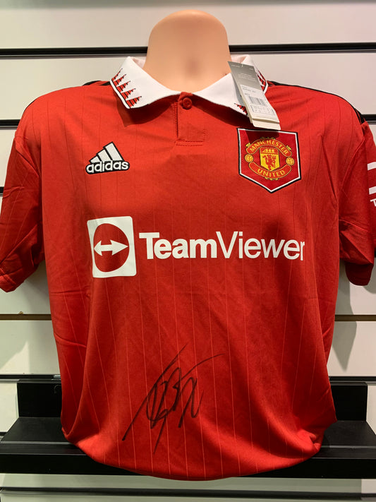 Tyrell Malacia - Manchester United FC - hand-signed replica shirt - MUFC memorabilia, football shirt (UNFRAMED)