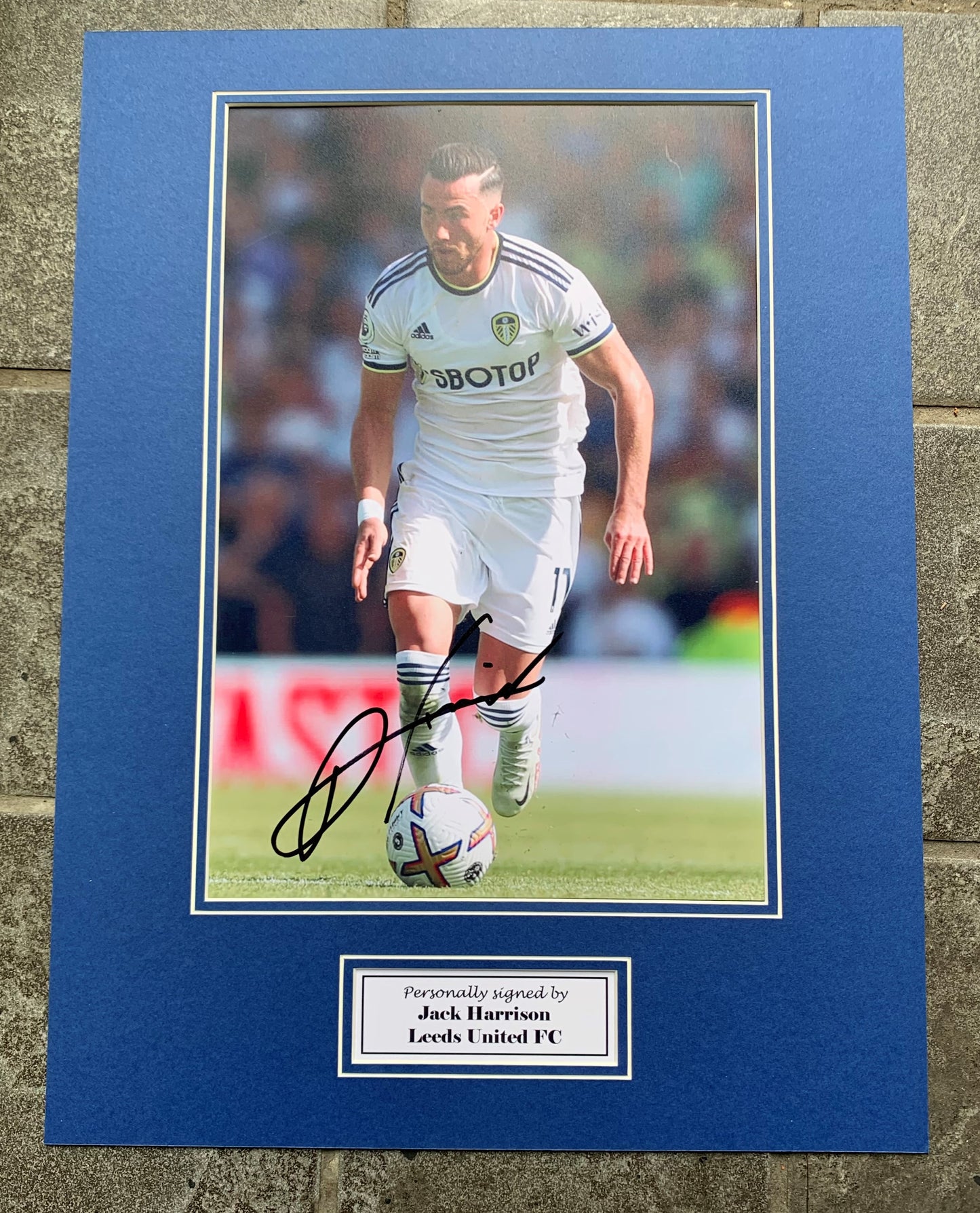 Jack Harrison - Leeds United AFC - 16x12in signed photo montage - Leeds United memorabilia, gift, display