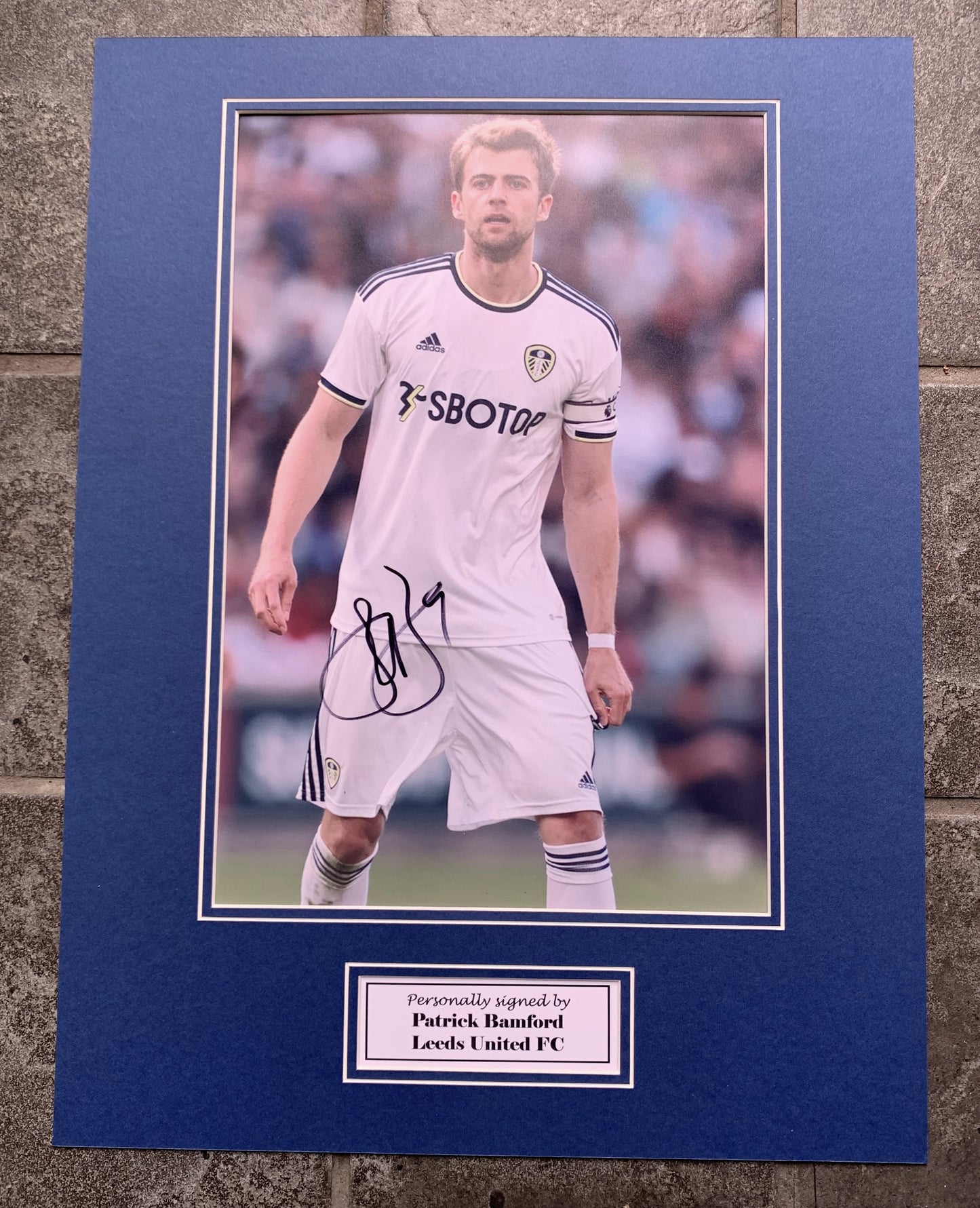 Patrick Bamford - Leeds United AFC - 16x12in signed photo montage - Leeds United memorabilia, gift, display