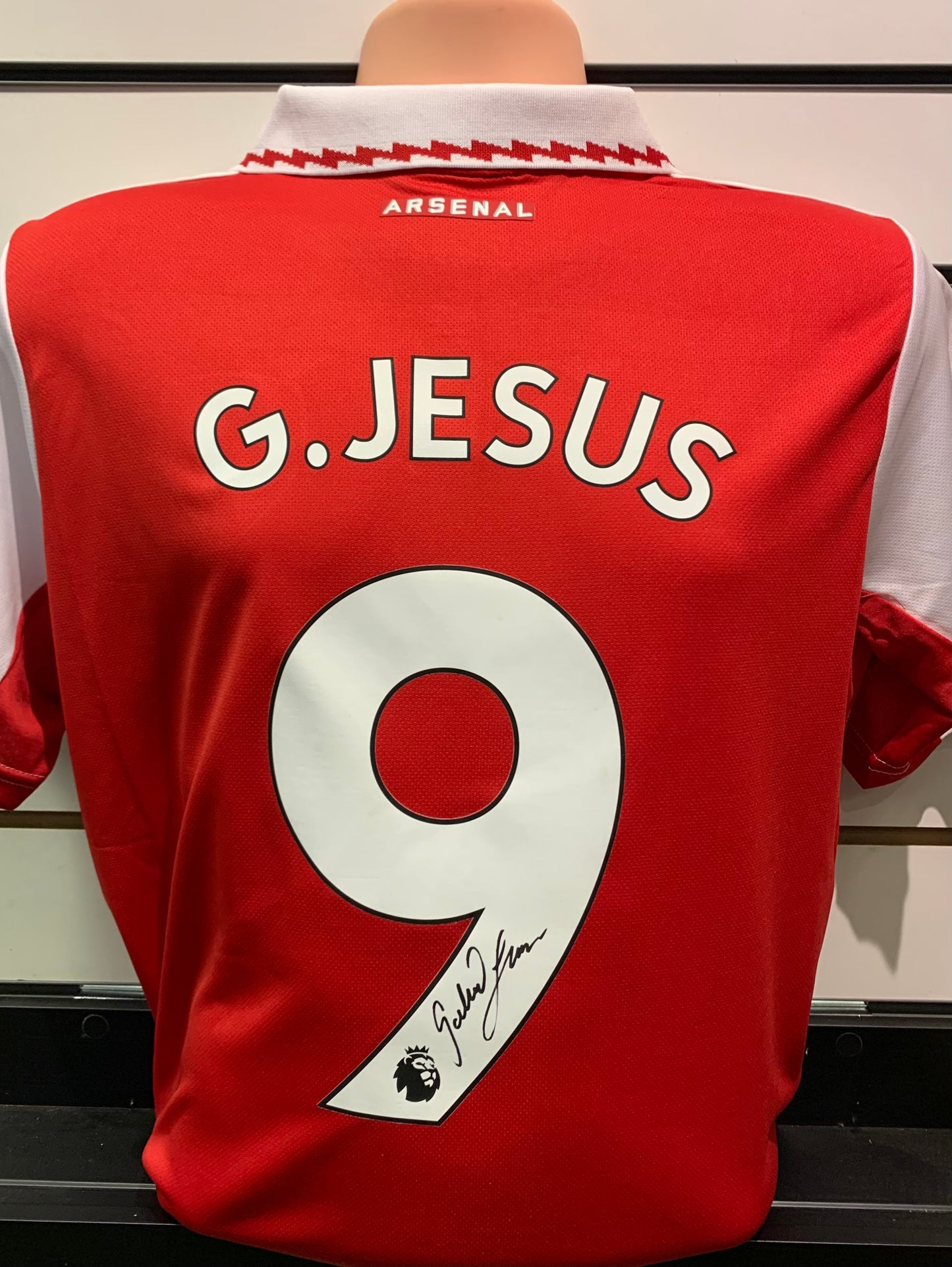 Gabriel Jesus - Arsenal FC - hand-signed replica shirt - AFC memorabilia, football shirt (UNFRAMED)