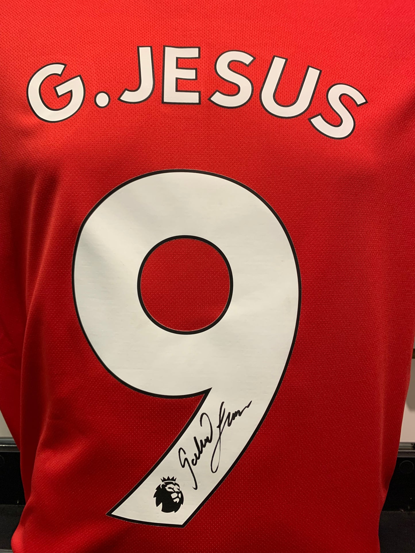 Gabriel Jesus - Arsenal FC - hand-signed replica shirt - AFC memorabilia, football shirt (UNFRAMED)