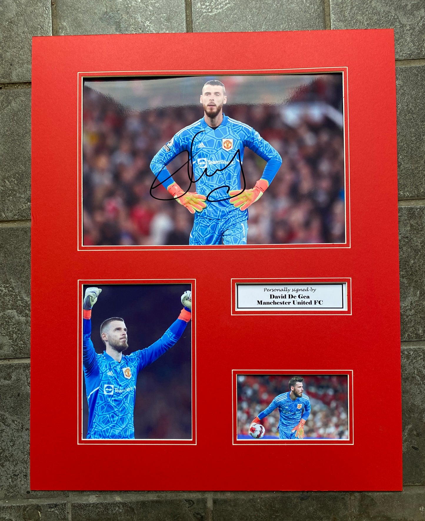 David De Gea - Manchester United FC - 20x16in signed photo montage - MUFC memorabilia, gift, display