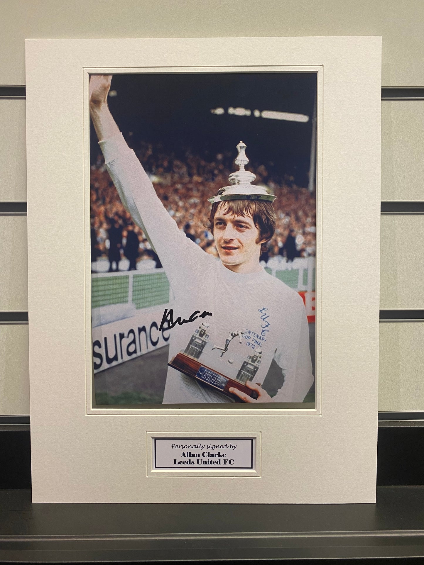 Allan Clarke - Leeds United AFC - 16x12in signed photo montage - Leeds United memorabilia, gift, display