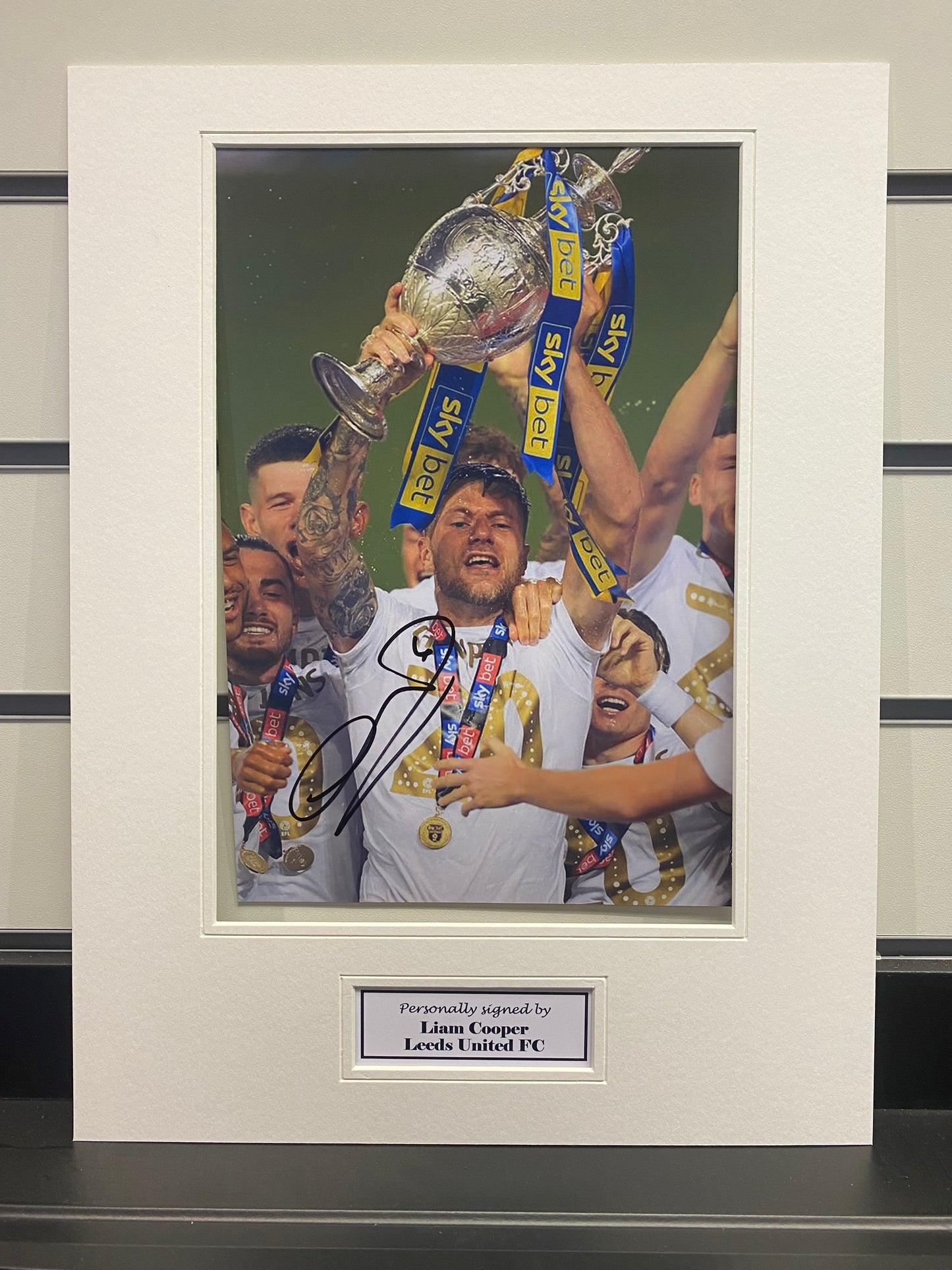 Liam Cooper - Leeds United AFC - 16x12in signed photo montage - Leeds United memorabilia, gift, display