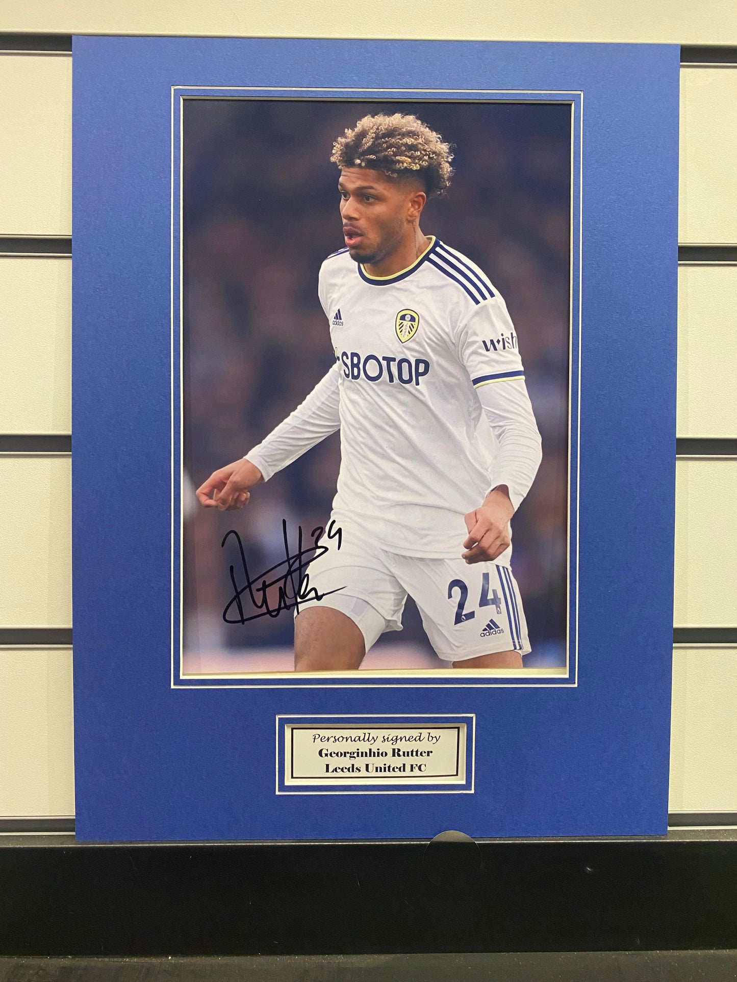 Georginhio Rutter - Leeds United AFC - 16x12in signed photo montage - Leeds United memorabilia, gift, display