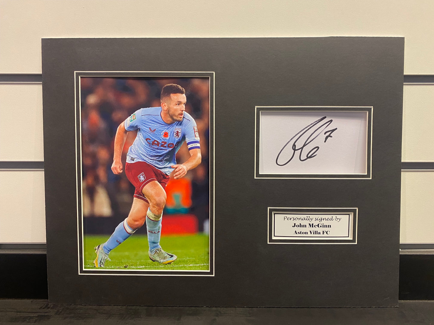 John McGinn - Aston Villa FC - 16x12in signed photo montage - Aston Villa memorabilia, gift, display