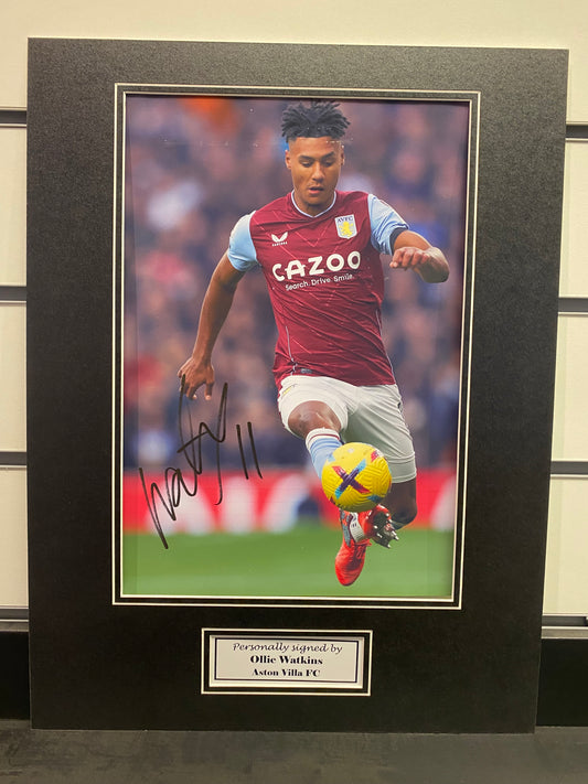 Ollie Watkins - Aston Villa FC - 16x12in signed photo montage - Aston Villa memorabilia, gift, display