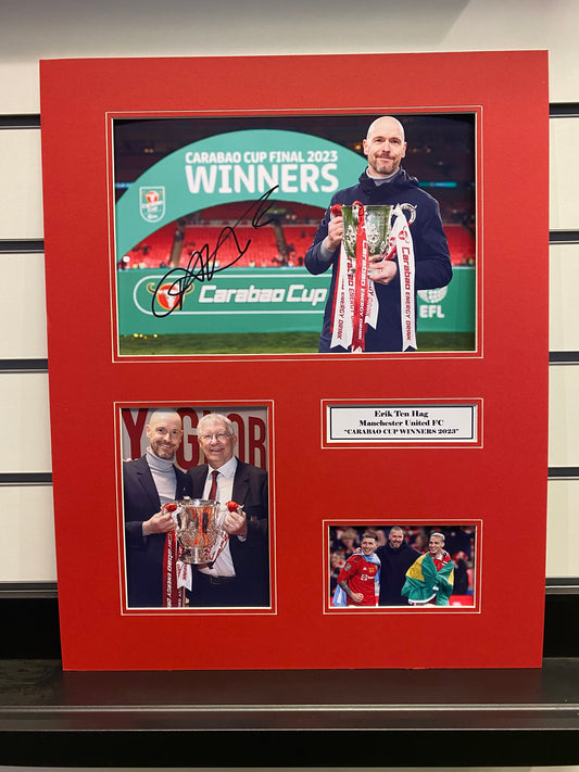 Erik Ten Hag - Manchester United FC - 20x16in signed photo montage - MUFC memorabilia, gift, display