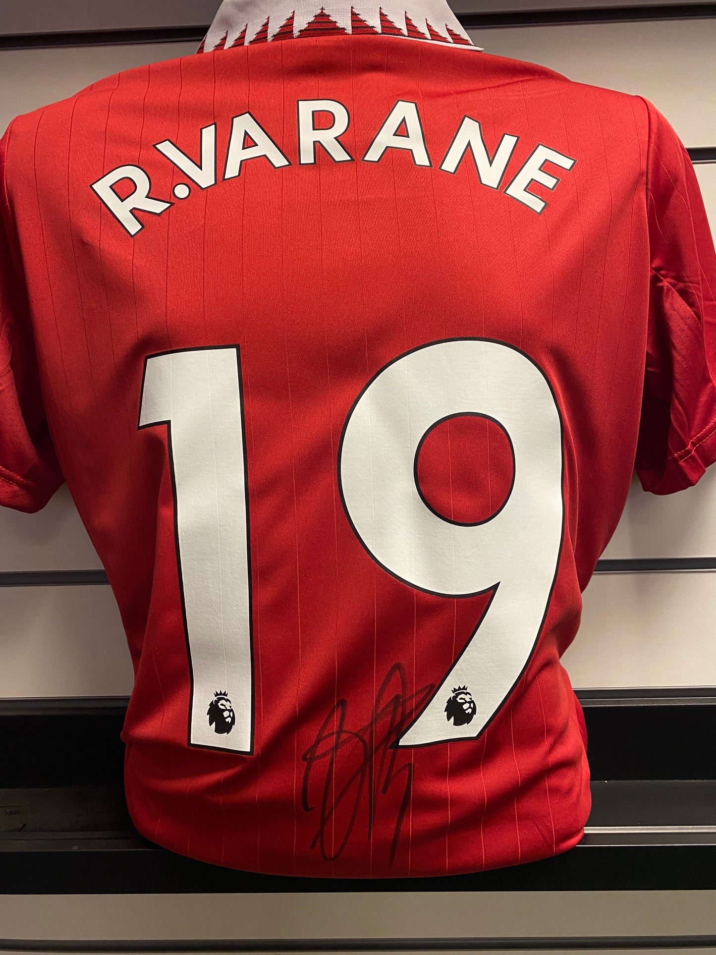 Rafael Varane - Manchester United hand-signed replica shirt - MUFC memorabilia, football shirt (UNFRAMED)