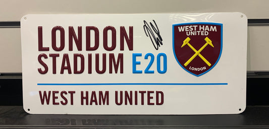 Jarrod Bowen - West Ham United FC - signed metal street sign - WHUFC memorabilia, gift