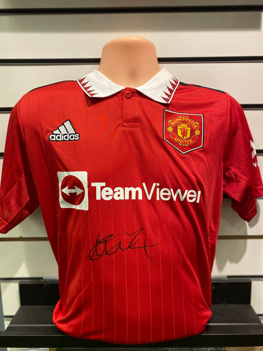 Eric Ten Hag - Manchester United hand-signed replica shirt - MUFC memorabilia, football shirt (UNFRAMED)