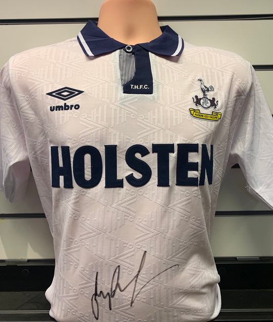 Gary Lineker - Tottenham Hotspur FC - hand-signed replica shirt - THFC memorabilia, football shirt