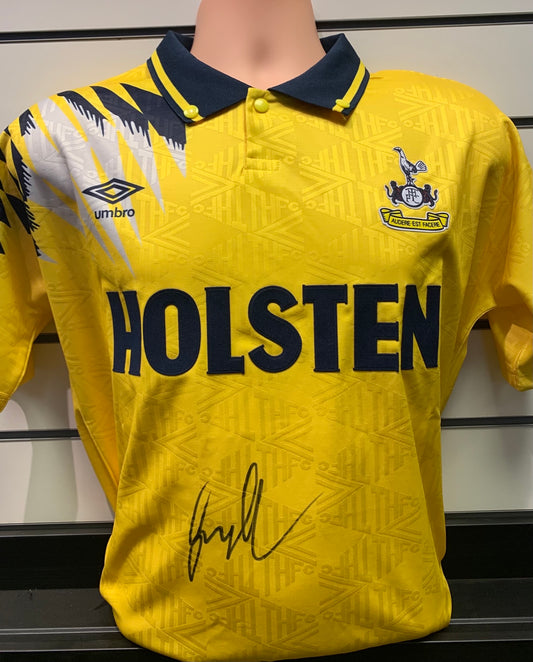 Gary Lineker - Tottenham Hotspur FC - hand-signed replica shirt - THFC memorabilia, football shirt