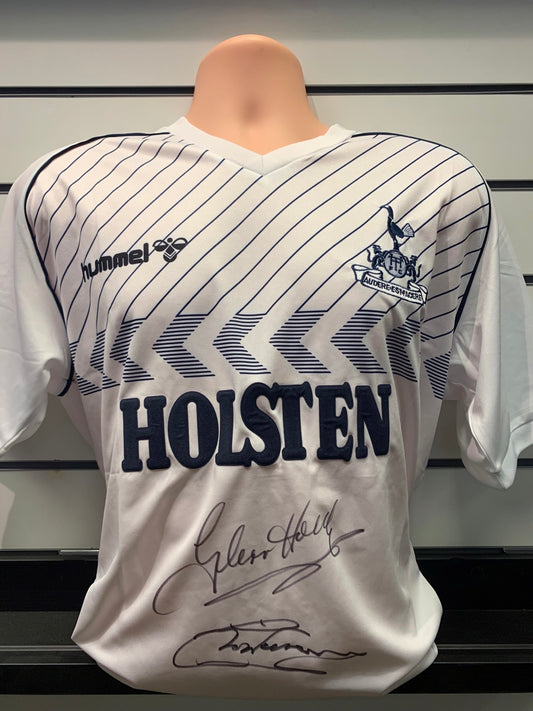 Glenn Hoddle & Chris Waddle - Tottenham Hotspur FC - hand-signed replica shirt - THFC memorabilia, football shirt