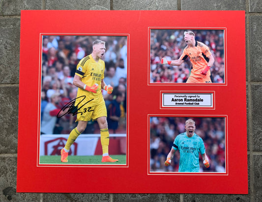 Aaron Ramsdale - Arsenal FC - 20x16in signed photo montage - AFC memorabilia, gift, display (UNFRAMED)