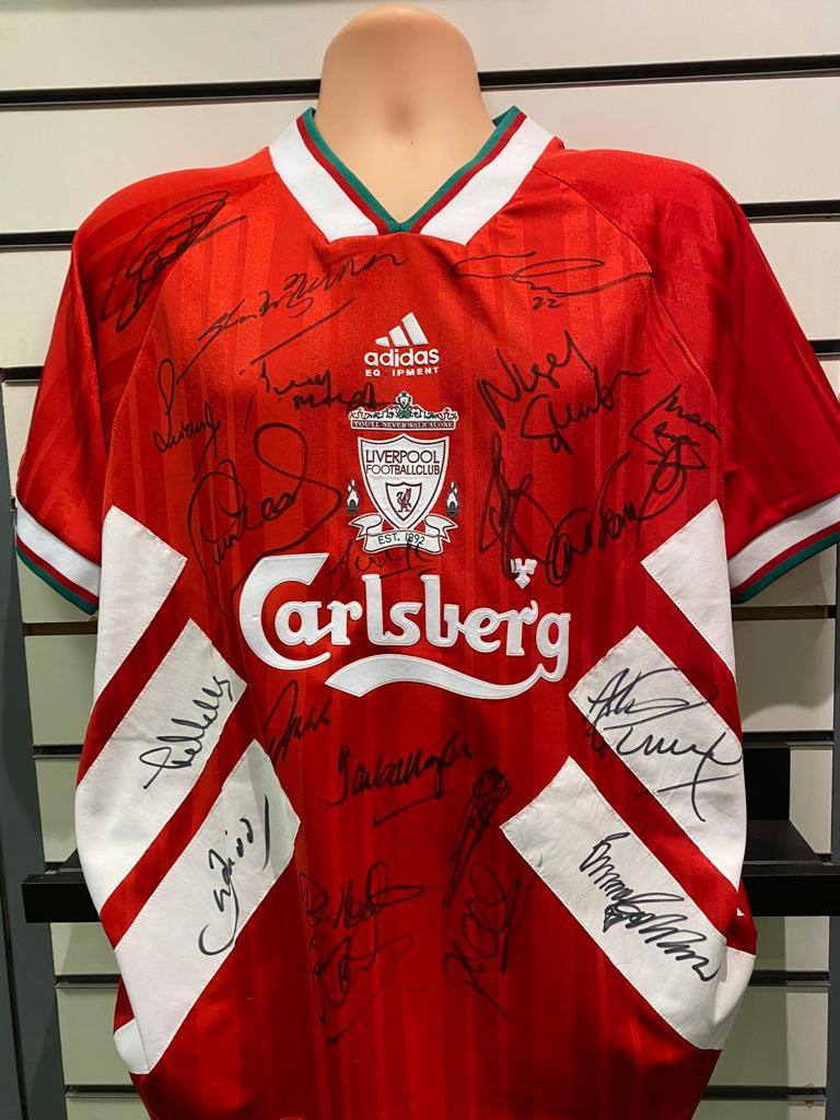 Liverpool "LEGENDS" multi-signed replica shirt - LFC, Liverpool memorabilia, gift, (UNFRAMED)