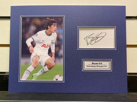 Bryan Gil - Tottenham Hotspur FC - 16x12in signed photo mount - Spurs memorabilia, gift, display