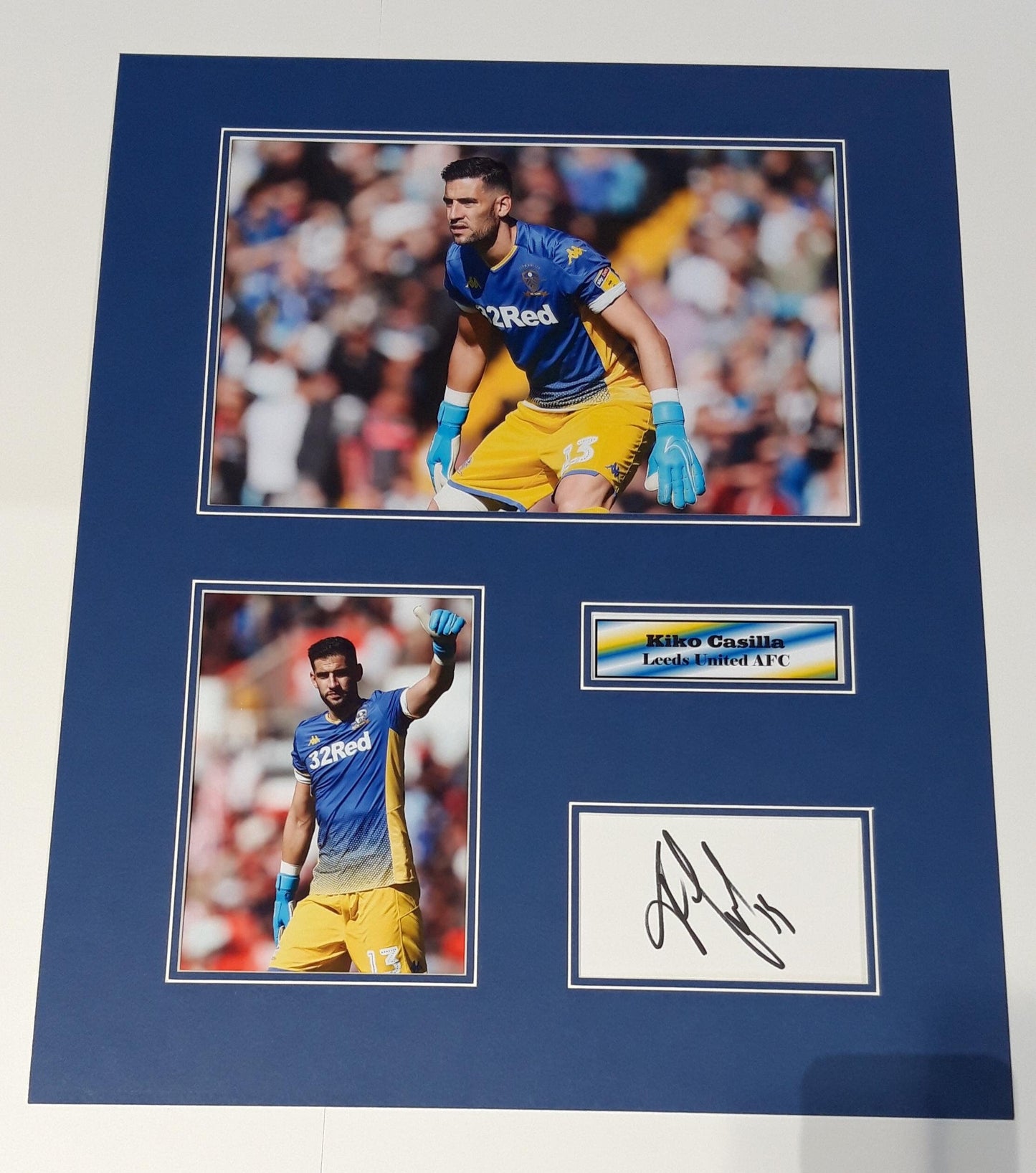 Kiko Casilla - Leeds United AFC - 20x16in signed photo montage - Leeds United memorabilia, gift, display