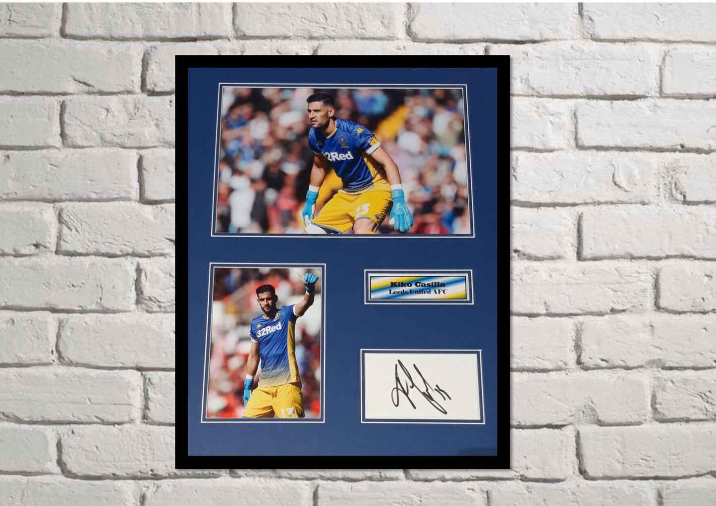 Kiko Casilla - Leeds United AFC - 20x16in signed photo montage - Leeds United memorabilia, gift, display