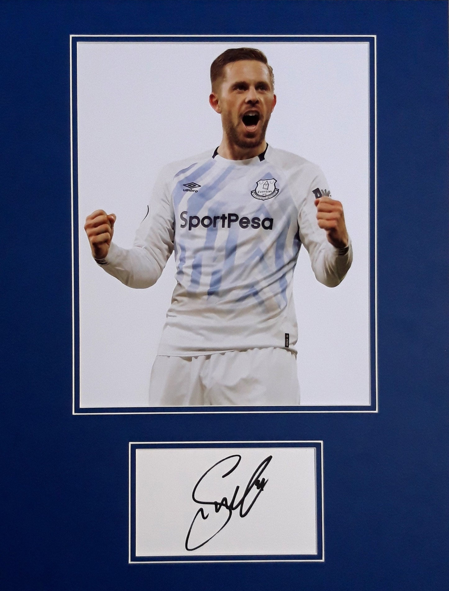 Gylfi Sigurdsson - Everton FC - 16x12in signed photo montage -Everton memorabilia, gift, display